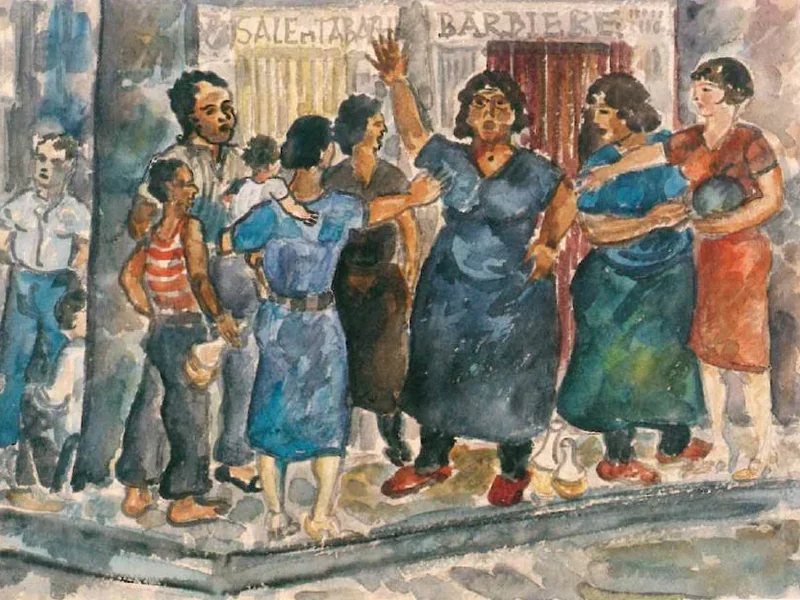 1904-Paul Nicolaus - Scena di strada romana